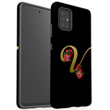 For Samsung Galaxy A51 5G/4G, A71 5G/4G, A90 5G Case, Tough Protective Back Cover, Embellished Letter V | Protective Cases | iCoverLover.com.au