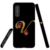 For Samsung Galaxy A90 5G Case, Tough Protective Back Cover, Embellished Letter V | Protective Cases | iCoverLover.com.au