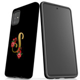 For Samsung Galaxy A51 5G/4G, A71 5G/4G, A90 5G Case, Tough Protective Back Cover, Embellished Letter S | Protective Cases | iCoverLover.com.au