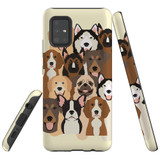 For Samsung Galaxy A51 5G Case, Tough Protective Back Cover, Seamless Dogs | Protective Cases | iCoverLover.com.au