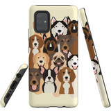 For Samsung Galaxy A71 4G Case, Tough Protective Back Cover, Seamless Dogs | Protective Cases | iCoverLover.com.au