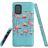 For Samsung Galaxy A71 4G Case, Tough Protective Back Cover, Flamingoes | Protective Cases | iCoverLover.com.au
