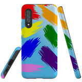 For Samsung Galaxy A90 5G Case, Tough Protective Back Cover, Rainbow Brushes | Protective Cases | iCoverLover.com.au