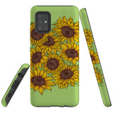 For Samsung Galaxy A51 5G Case, Tough Protective Back Cover, Sunflowers | Protective Cases | iCoverLover.com.au