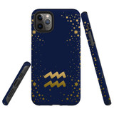 For iPhone 11 Pro Case, Tough Protective Back Cover, Aquarius Sign | Protective Cases | iCoverLover.com.au