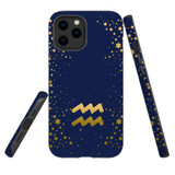 For iPhone 12 / 12 Pro Case, Tough Protective Back Cover, Aquarius Sign | Protective Cases | iCoverLover.com.au