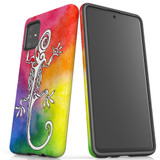 For Samsung Galaxy A51 5G/4G, A71 5G/4G, A90 5G Case, Tough Protective Back Cover, Rainbow Lizard | Protective Cases | iCoverLover.com.au