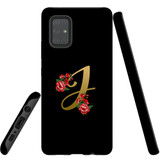 For Samsung Galaxy A71 5G Case, Tough Protective Back Cover, Embellished Letter J | Protective Cases | iCoverLover.com.au