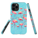 For iPhone 12 / 12 Pro Case, Tough Protective Back Cover, Flamingoes | Protective Cases | iCoverLover.com.au