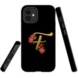 For iPhone 12 mini Case, Tough Protective Back Cover, Embellished Letter F | Protective Cases | iCoverLover.com.au