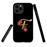 For iPhone 12 / 12 Pro Case, Tough Protective Back Cover, Embellished Letter F | Protective Cases | iCoverLover.com.au