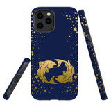 For iPhone 12 / 12 Pro Case, Tough Protective Back Cover, Pisces Drawing | Protective Cases | iCoverLover.com.au