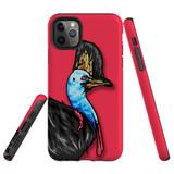 For iPhone 11 Pro Case, Tough Protective Back Cover, Cassowary Portrait | Protective Cases | iCoverLover.com.au