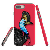 For iPhone 8+ Plus/7+ Plus Case, Tough Protective Back Cover, Cassowary Portrait | Protective Cases | iCoverLover.com.au