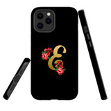 For iPhone 12 / 12 Pro Case, Tough Protective Back Cover, Embellished Letter E | Protective Cases | iCoverLover.com.au