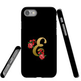 For iPhone SE 5G (2022), SE (2020) / 8 / 7 Case, Tough Protective Back Cover, Embellished Letter E | Protective Cases | iCoverLover.com.au
