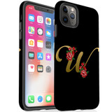 For iPhone 14 Pro Max, 14 Pro, 14 & Older Case, Protective Back Cover, Embellished Letter W | Protective Cases | iCoverLover.com.au