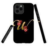 For iPhone 12 Pro Max Case, Tough Protective Back Cover, Embellished Letter W | Protective Cases | iCoverLover.com.au