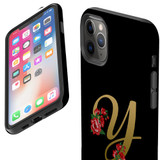 For iPhone 14 Pro Max, 14 Pro, 14 & Older Case, Protective Back Cover, Embellished Letter Y | Protective Cases | iCoverLover.com.au