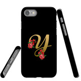 For iPhone SE 5G (2022), SE (2020) / 8 / 7 Case, Tough Protective Back Cover, Embellished Letter Y | Protective Cases | iCoverLover.com.au