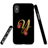 For iPhone XS Max Case, Tough Protective Back Cover, Embellished Letter Y | Protective Cases | iCoverLover.com.au