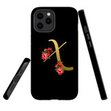 For iPhone 12 / 12 Pro Case, Tough Protective Back Cover, Embellished Letter X | Protective Cases | iCoverLover.com.au