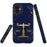 For iPhone 12 mini Case, Tough Protective Back Cover, Libra Drawing | Protective Cases | iCoverLover.com.au