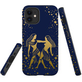 For iPhone 12 mini Case, Tough Protective Back Cover, Gemini Drawing | Protective Cases | iCoverLover.com.au