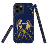 For iPhone 12 / 12 Pro Case, Tough Protective Back Cover, Gemini Drawing | Protective Cases | iCoverLover.com.au