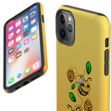 For iPhone 14 Pro Max/14 Pro/14 and older Case, Protective Back Cover, Honey Bees | Shockproof Cases | iCoverLover.com.au
