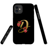 For iPhone 12 / 12 Pro Case, Tough Protective Back Cover, Embellished Letter D | Protective Cases | iCoverLover.com.au