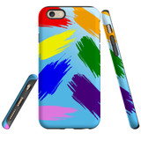 For iPhone 6 & 6S Case, Tough Protective Back Cover, Rainbow Brushes | Protective Cases | iCoverLover.com.au