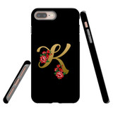 For iPhone 8+ Plus/7+ Plus Case, Tough Protective Back Cover, Embellished Letter K | Protective Cases | iCoverLover.com.au