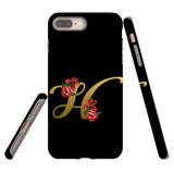 For Apple iPhone 8+ Plus/7+ Plus Case, Tough Protective Back Cover, Embellished Letter H | Protective Cases | iCoverLover.com.au
