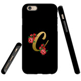 For iPhone 6 & 6S Case, Tough Protective Back Cover, Embellished Letter C | Protective Cases | iCoverLover.com.au