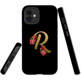 For iPhone 12 mini Case, Tough Protective Back Cover, Embellished Letter R | Protective Cases | iCoverLover.com.au