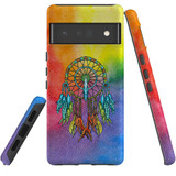 For Google Pixel 6 Pro Case Tough Protective Cover Colourful Dreamcatcher