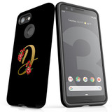 For Google Pixel 3 Case, Tough Protective Back Cover, Embellished Letter D | Protective Cases | iCoverLover.com.au