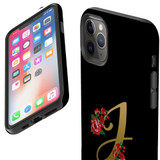 For iPhone 14 Pro Max/14 Pro/14 and older Case, Protective Back Cover, Embellished Letter J | Shockproof Cases | iCoverLover.com.au