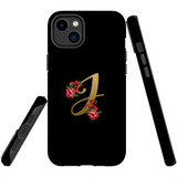 For iPhone 12 Pro Max Case, Tough Protective Back Cover, Embellished Letter J | Protective Cases | iCoverLover.com.au