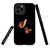 For iPhone 12 / 12 Pro Case, Tough Protective Back Cover, Embellished Letter L | Protective Cases | iCoverLover.com.au
