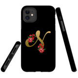 For iPhone 13 Pro Max Case, Protective Back Cover, Embellished Letter N | Shielding Cases | iCoverLover.com.au