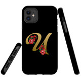 For iPhone 11 Case, Tough Protective Back Cover, Embellished Letter U | Protective Cases | iCoverLover.com.au