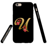For iPhone 6 & 6S Case, Tough Protective Back Cover, Embellished Letter U | Protective Cases | iCoverLover.com.au
