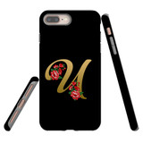 For iPhone 8+ Plus/7+ Plus Case, Tough Protective Back Cover, Embellished Letter U | Protective Cases | iCoverLover.com.au