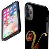 For iPhone 14 Pro Max/14 Pro/14 and older Case, Protective Back Cover, Embellished Letter V | Shockproof Cases | iCoverLover.com.au