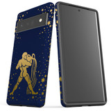 For Google Pixel 6 Pro Case Tough Protective Cover Aquarius Drawing