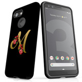 For Google Pixel 3 Case, Tough Protective Back Cover, Embellished Letter M | Protective Cases | iCoverLover.com.au