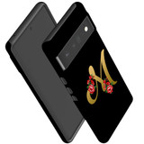 For Google Pixel 6 Pro Case Tough Protective Cover Embellished Letter M