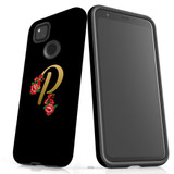 For Google Pixel 4a Case, Tough Protective Back Cover, Embellished Letter P | Protective Cases | iCoverLover.com.au